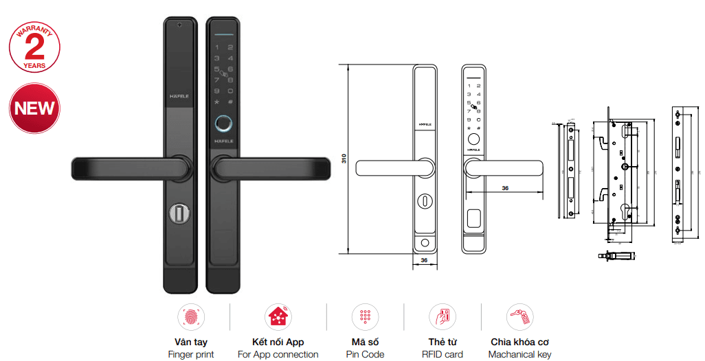 Khóa điện tử - Häfele